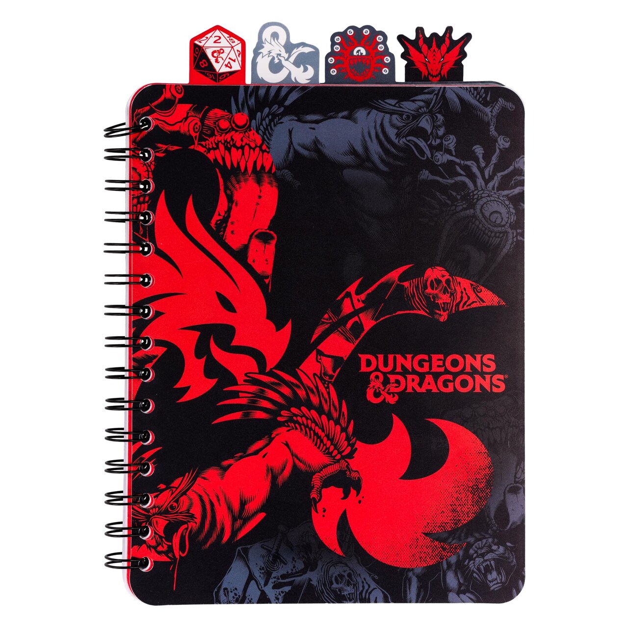 Dungeons & Dragons Monsters 4-Tab Spiral Notebook With 160 Dotted Sheets